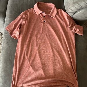 Red orange golf polo